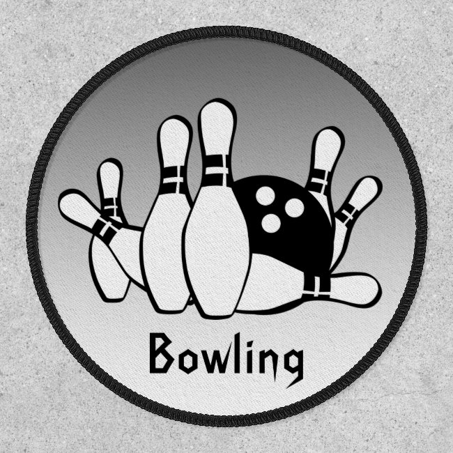 Black and Silver Bowling Patch