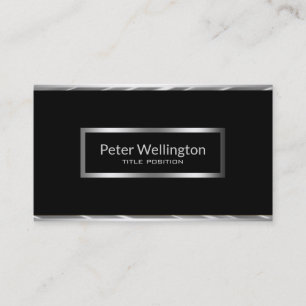 Black And Silver Business Card