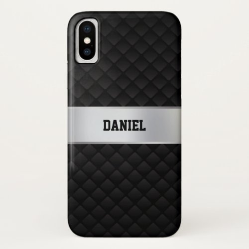 Black and Silver iPhone X Case