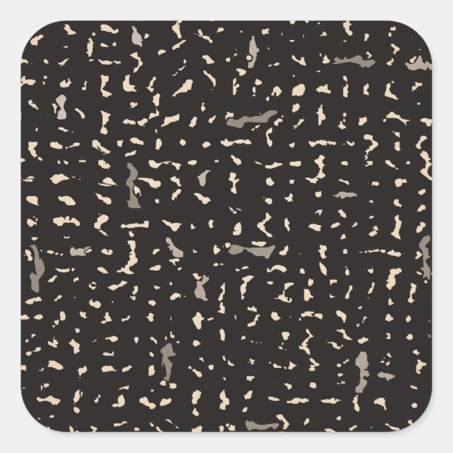 Black and Silver Composition Notebook Pattern Square Sticker (Front)