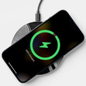 Black and silver damask dynamic design wireless charger  (Phone)