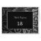 Black and Silver Damask Table Seating Number