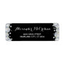 Black and Silver Diamond Glitter Return Address Label