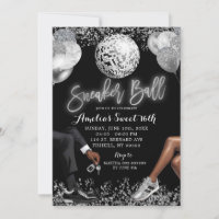 Black and Silver Disco Sneaker Ball Birthday