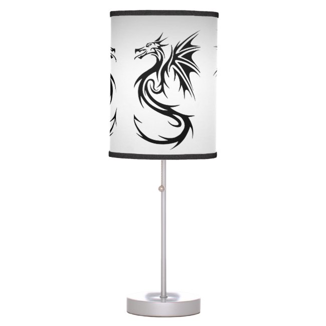 Black and Silver Dragon Lamp