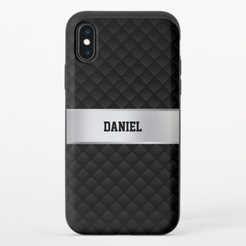 Black And Silver Geometric Shapes iPhone X Slider Case