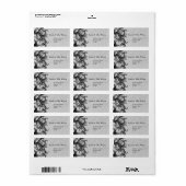black and Silver Gray Flourish Wedding Label (Full Sheet)
