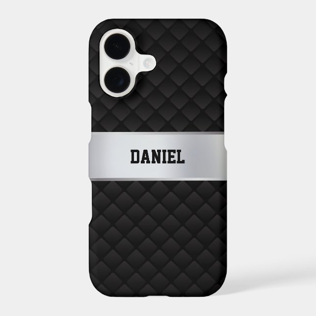 Black and Silver Iphone Case (Back)