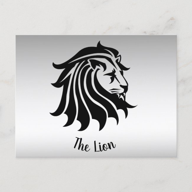 Black and Silver Lion Postcard