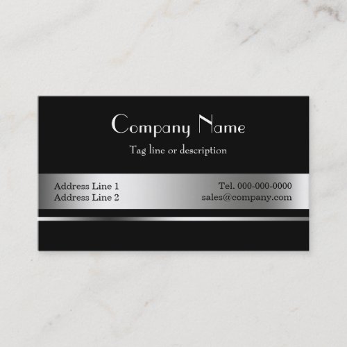 Black and silver Metallic Business Card Templates