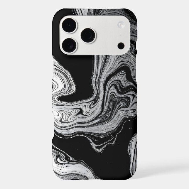 Black and Silver mixture of colors iPhone Case (Back)