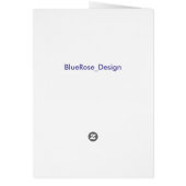 Black and Silver Music Treble Clef Tree Card (Back)