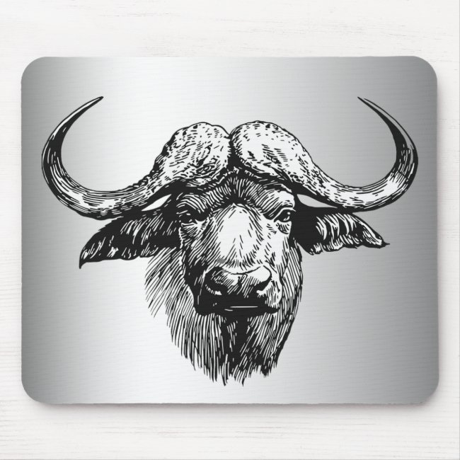 Black and Silver Ox Mousepad