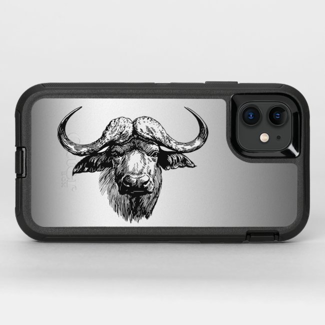Black and Silver Ox OtterBox iPhone 11 Case