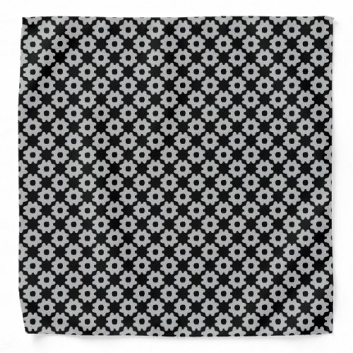 Black and Silver Pattern Bandana