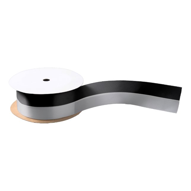 Black and Silver Ribbon (Spool)