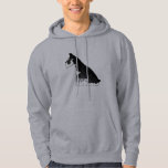 Black And Silver Schnauzer Hoodie at Zazzle