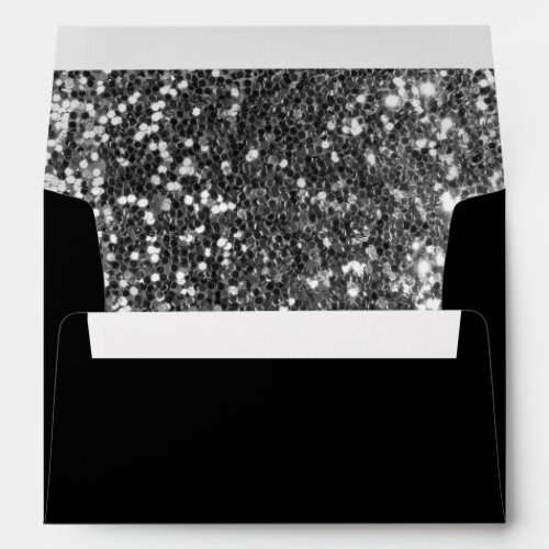 Black and Silver Sequins Envelopes 5x7