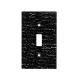 Black and Silver Stone Light Switch Cover
