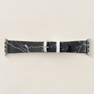 Black and Silver Vein Marble Apple Watch Band