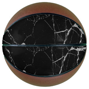 Black and Silver Vein Marble Basketball