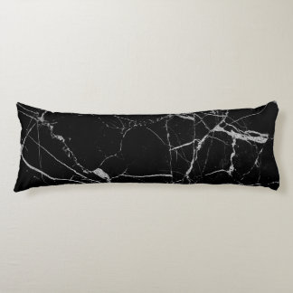 Black and Silver Vein Marble Body Pillow