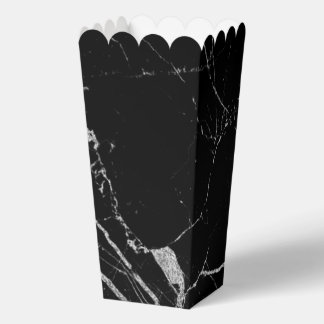 Black and Silver Vein Marble Favor Boxes