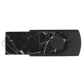 Black and Silver Vein Marble Flash Drive