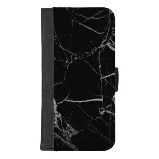 Black and Silver Vein Marble iPhone 8/7 Plus Wallet Case