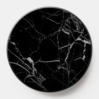 Black and Silver Vein Marble PopSocket