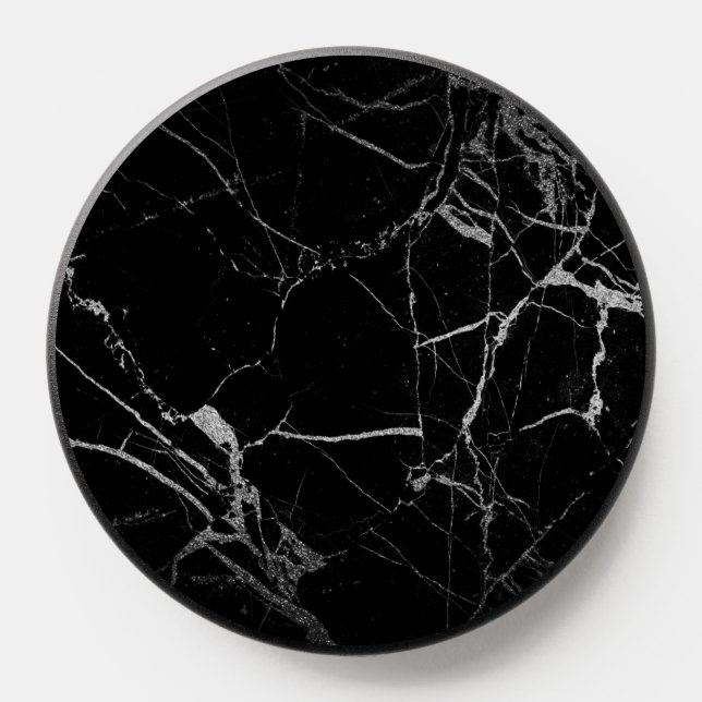 Black and Silver Vein Marble PopSocket (Popsocket)