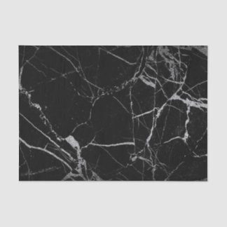 Black and Silver Vein Marble Tissue Paper