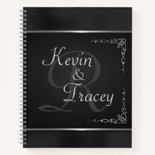 Black and Silver Wedding Notebook