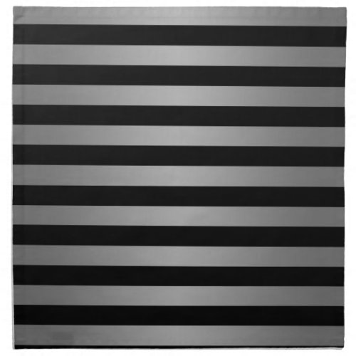 Black and Silvery Grey Stripes Pattern Napkin