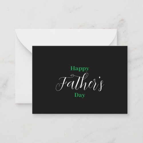 Black and Simple  Happy Fathers Day Card