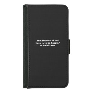 Black And small Quotes text Samsung Galaxy S5 Wallet Case