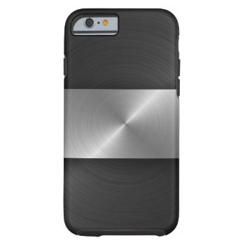 Black And Steel Tough Iphone 6 Case by unique_cases at Zazzle
