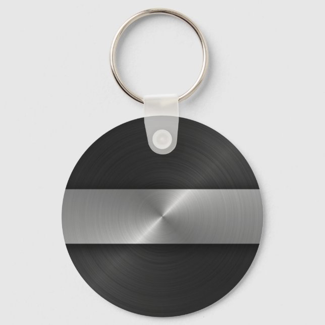 Black And Steel Keychain (Front)