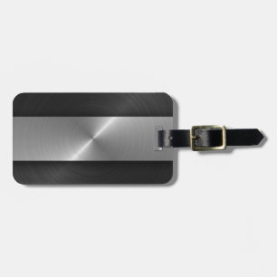 Black And Steel Luggage Tag