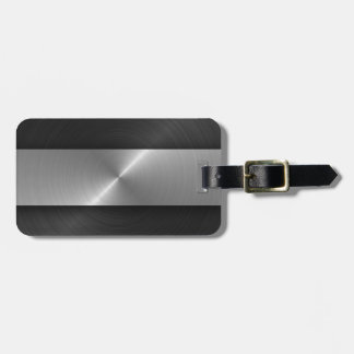 Black And Steel Luggage Tag