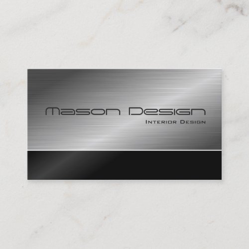 Black and Steel Modern Design Business Card