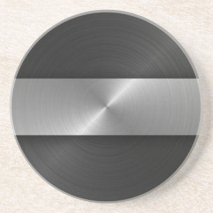 Black And Steel Sandstone Coaster