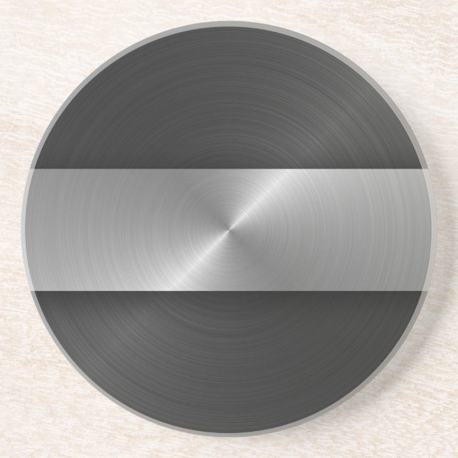 Black And Steel Sandstone Coaster (Front)