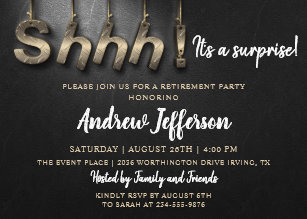 surprise retirement invitations zazzle