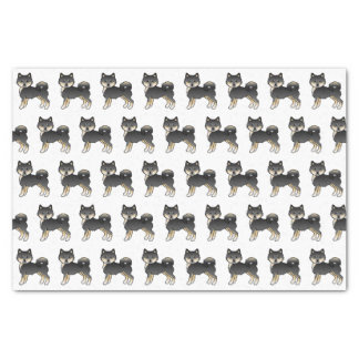 Black And Tan Alaskan Malamute Cute Dog Pattern Tissue Paper