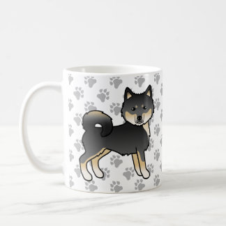 Black And Tan Alaskan Malamute Cute Dog &amp; Paws Coffee Mug