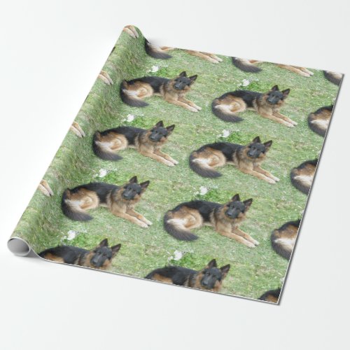 Black and Tan Alsatian Wrapping Paper