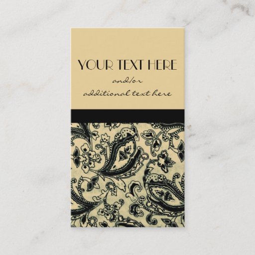 Customizable Black and Tan Business Card