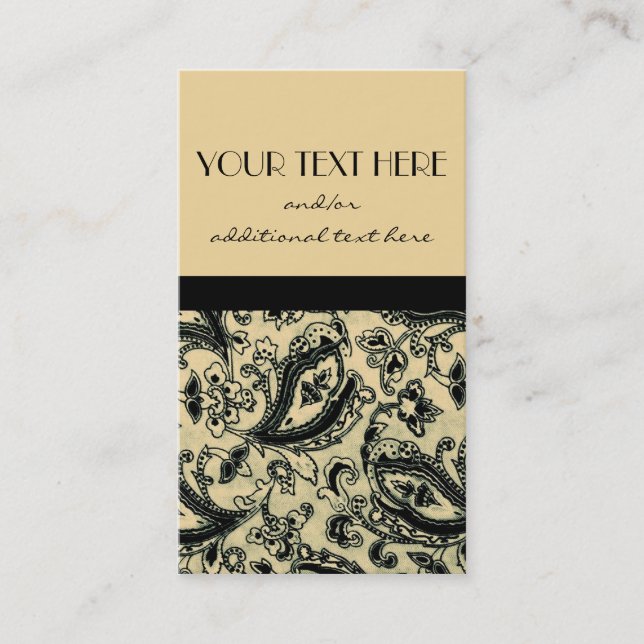 Black and Tan Business Card (Front)