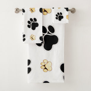 dog print towels